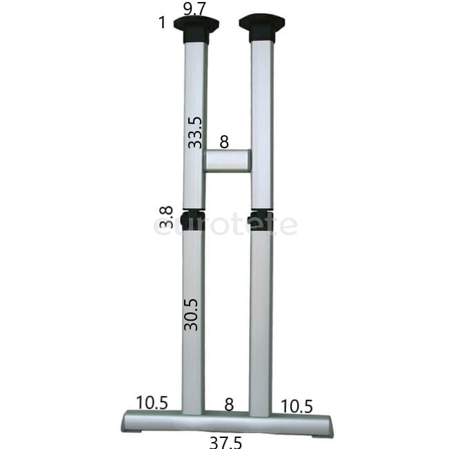 Pata mesa 710 mm doble pie abatible cromado
