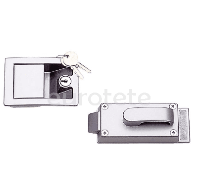 Cerradura puerta en metal 10 x 7 cm con cierre interior + exterior + llaves