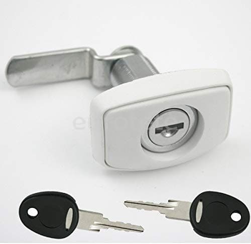 Cerradura arcon con 2 llaves New System blanco autocaravana caravana 1