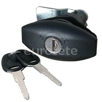 Cerradura arcon alargada negro con 2 llaves New System  - 3030020 - Eurotete