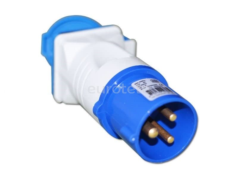 Adaptador CEE17 masculina a endoll Schuko femella per a camping autocaravana  - 82044 - Eurotete
