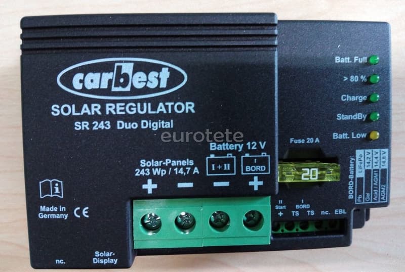 Regulador solar Carbest Voltronic SR243 Duo 14 amperios.