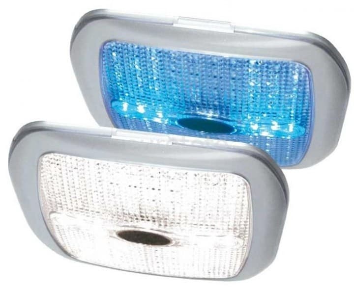 Plafon led 18 cm cuadrado luz blanca y azul 12 voltios para techo autocaravana  - 835493 - Eurotete