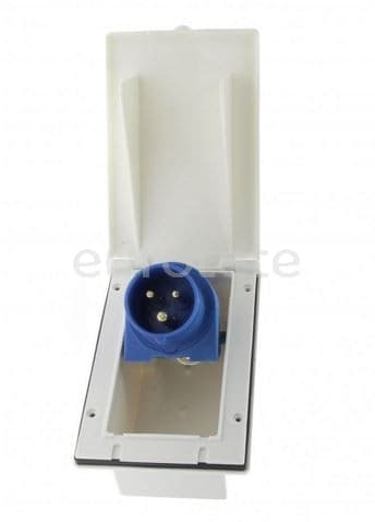 Presa exterior CEE 16 x 10 blanc connector endoll amb tapa abatible  - 82140 - Eurotete
