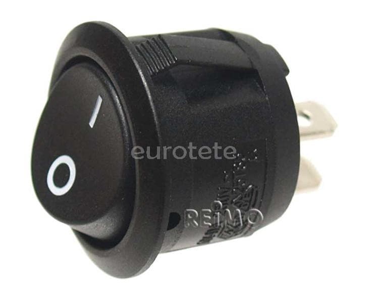 Interruptor circular 1 ences 12 volts negre  - A0008087 - Eurotete