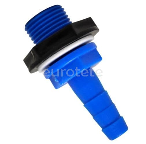 Conector 1/2 a tubo agua 10 - 12 mm recto para toma deposito en autocaravana, caravana o camper 1