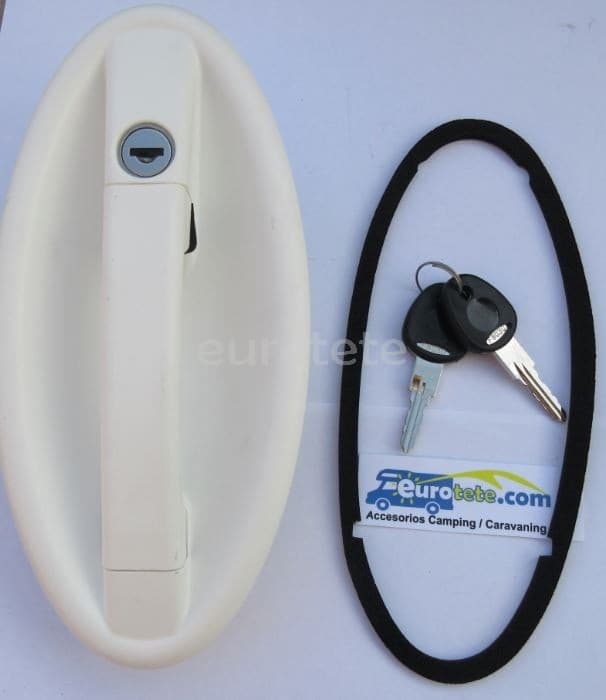 Cerradura puerta entrada FAP FIRENZE 10950028PEN blanco para autocaravana 1