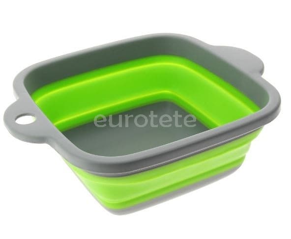 Bandeja plegable cuadrada 25 x 24 cm con asas para camping  - 252771 - Eurotete
