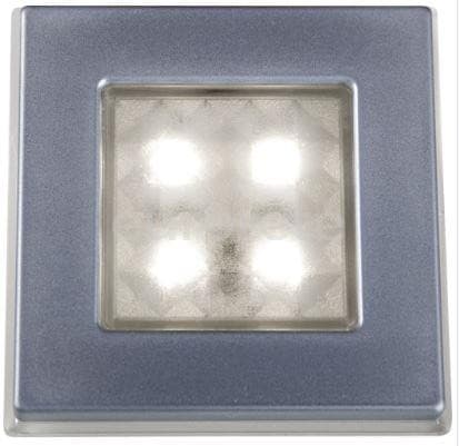 Led cuadrado cromado 5 x 5 cm 12 voltios caravaning  - C4SMD - Eurotete