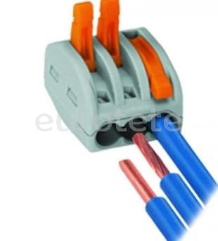 Regleta empalmes Wago 3 cables incluye 1 unidad  - 705357 - Eurotete