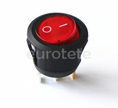 Interruptor circular rojo electricidad autocaravana caravana camper 1