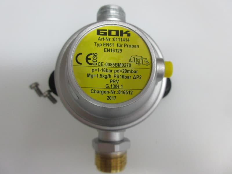 Regulador gas EN61 Gok 29 mbar  - 330084 - Eurotete