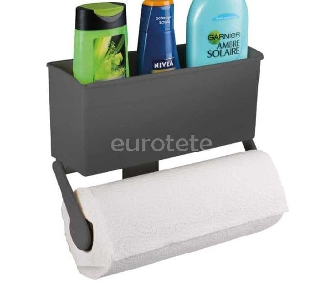 Organizador 26 x 13 y portarollo cocina con 2 ventosas  - 66522 - Eurotete