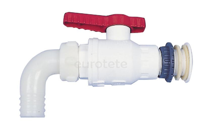Clau de pas blanc amb rosca femella i tub aigua 30 mm furgoneta camper autocaravana camper 1