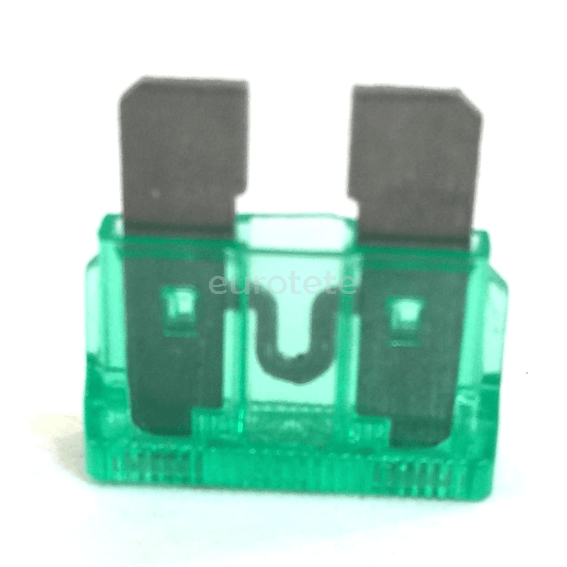 Fusible 30 amperios verde electricidad plano a 12 voltios  - 387575 - Eurotete