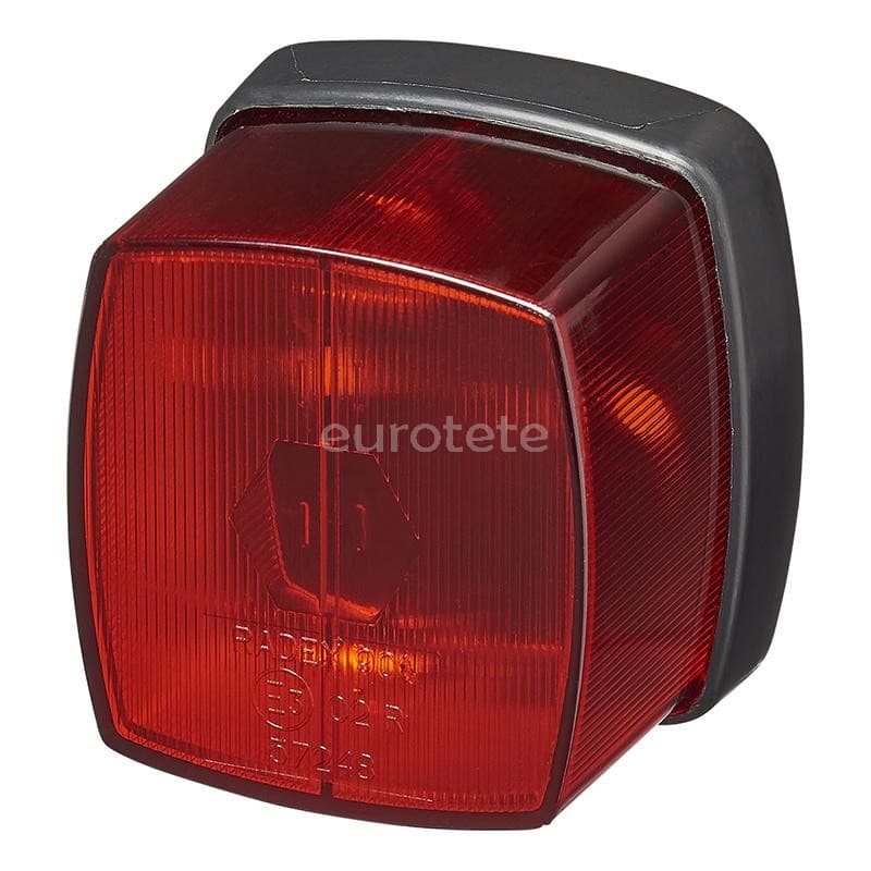 Piloto cuadrado rojo sin reflector frontal para luz posicion caravana u otros  - 104551 - Eurotete