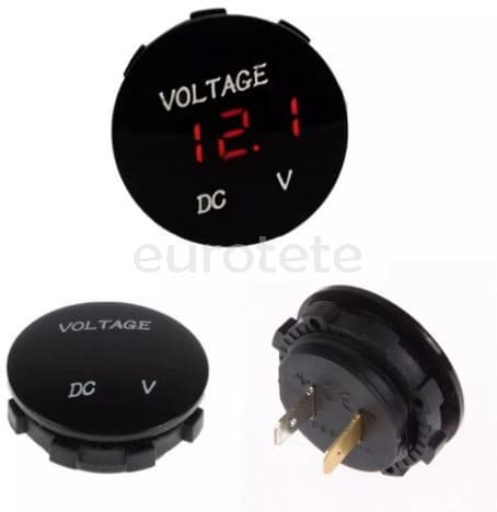 Voltimetro digital empotrado con led medidor de voltaje para autocaravana o furgoneta camper 1