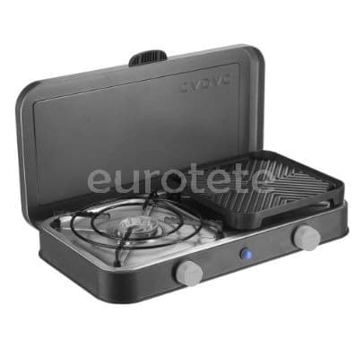 Cadac fogon cocina con 2 fuegos Cook Deluxe con 2 parrillas antiadherentes para ir de camping  - 915218 - Eurotete