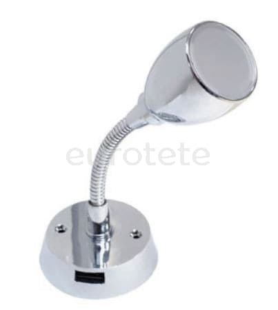 Aplique led USB para lectura cromado y brazo flexible  - 949992 - Eurotete