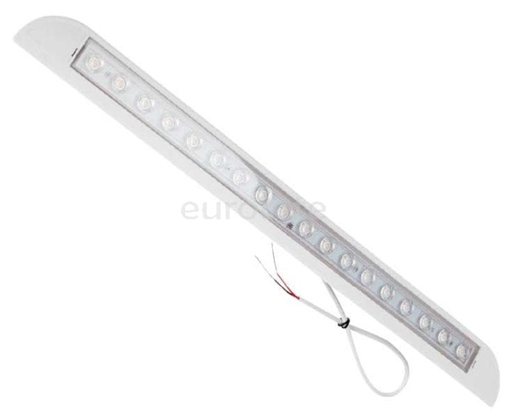 Tira led 48 cm con 18 leds carcasa blanco a 12 - 24 voltios  - 83377 - Eurotete