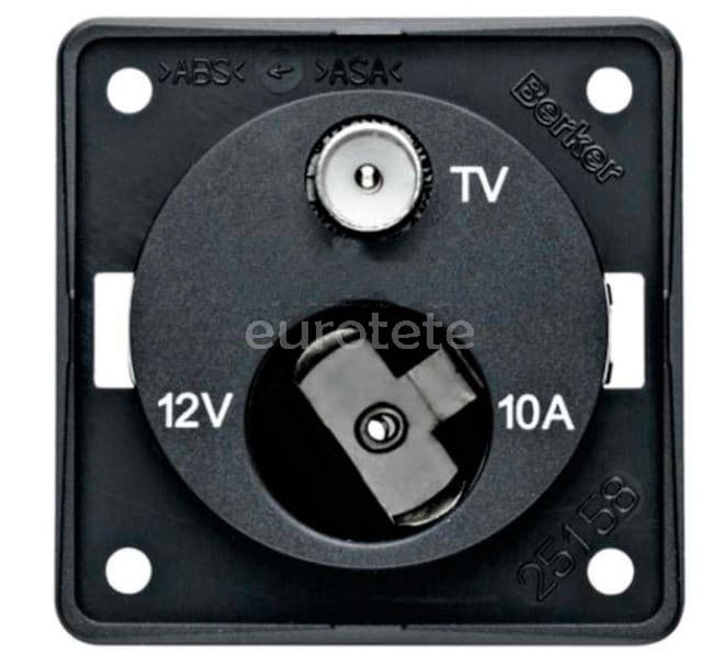 Berker pren antena TV gris antracita electricitat 12 volts  - 83161 - Eurotete