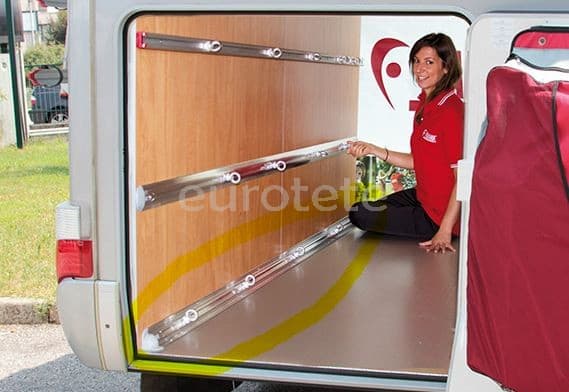Fiamma 98655-906 Garaje Bars Cornes con 2 barras carriles esquina y 8 ganchos Eye Premium Corner  - 98655-906 - Eurotete