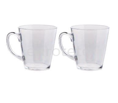 Tassa 2 unitats policarbonat per et o cafe transparent amb nansa