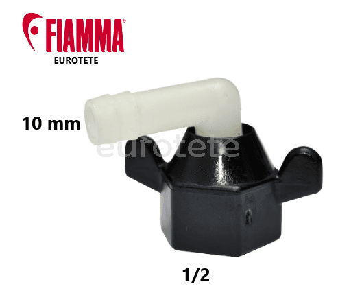 Racord 10 mm mascle a 1/2 femella en colze de 2 peces per a bomba aigua 1